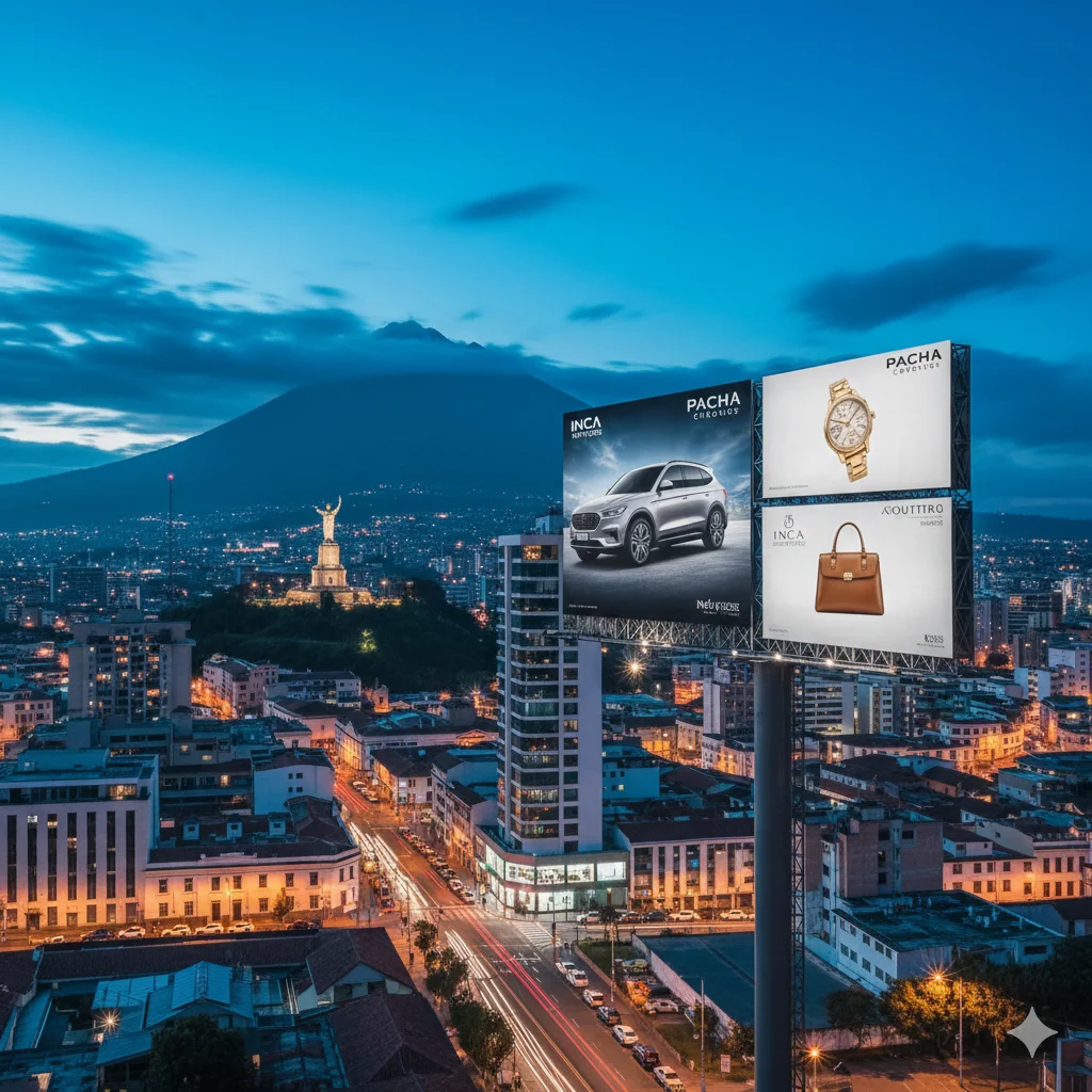Publicidad ATL Ecuador - Vallas publicitarias y medios masivos en Quito, campaña de marketing exterior OOH por Markplan